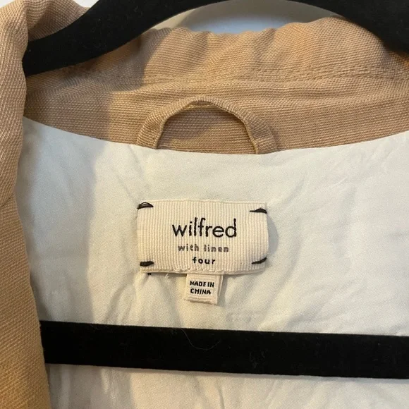 Wilfred Linen Blend Blazer Jacket Light Quirt Luxury Minimalist Size: 4 - Picture 3 of 6